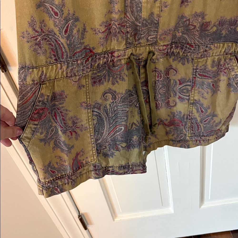 Pam & Gela Paisley Romper | Utility Style | Long Sleeve | Boho Chic - Picture 5 of 7